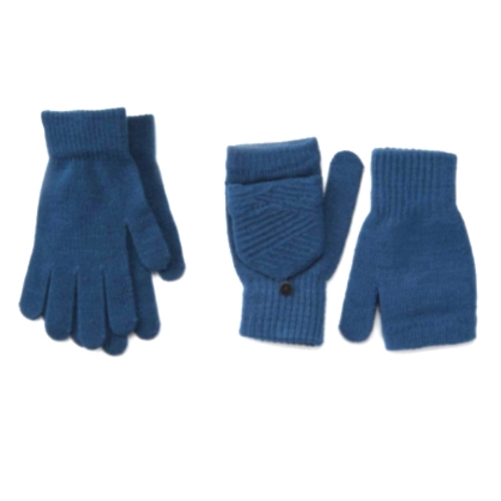 Blue mittens and gloves